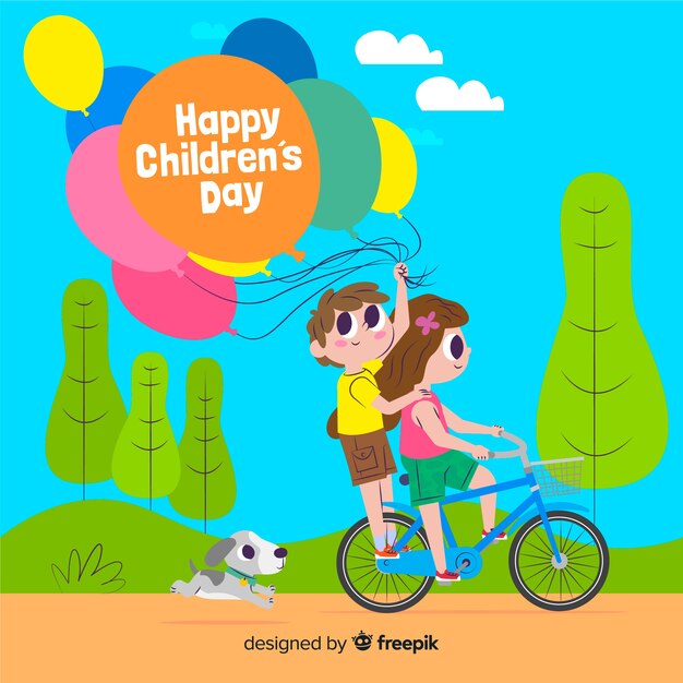 Ilustración internacional para el evento del día de los niños.