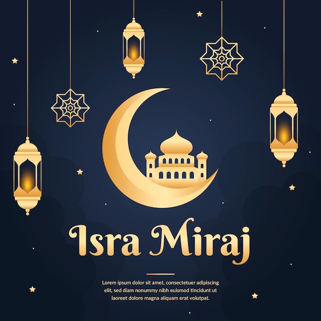 Vector gratuito ilustración de isra miraj