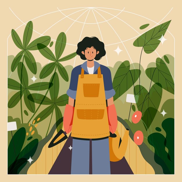 Ilustración del jardín botánico