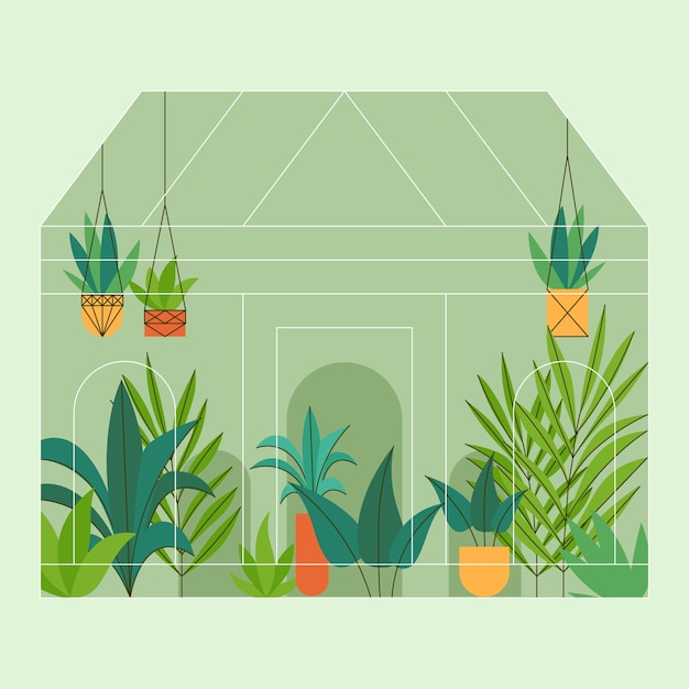 Ilustración del jardín botánico