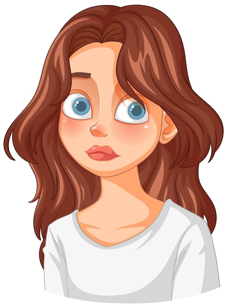 Ilustración de una joven atenciosa