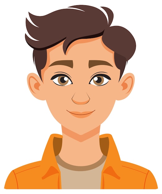 Ilustración del joven sonriente