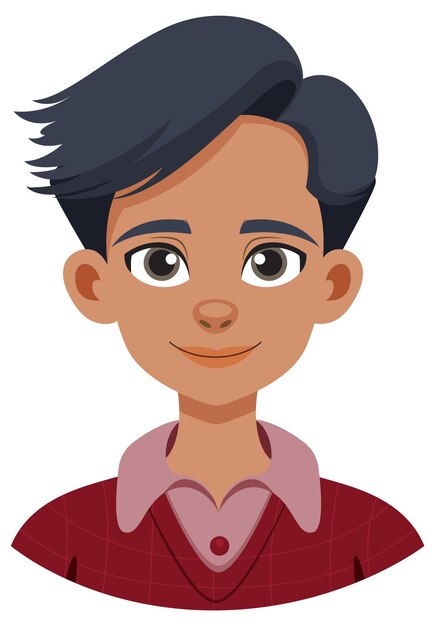 Ilustración del joven sonriente