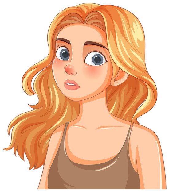 La ilustración de la joven sorprendida