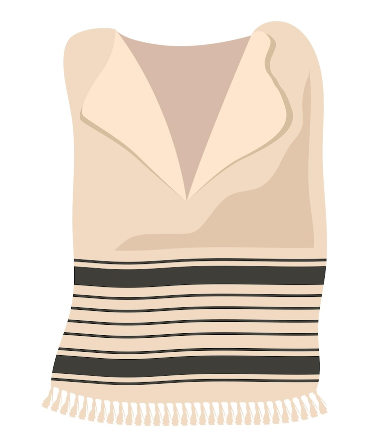 Vector gratuito ilustración judía de tallit