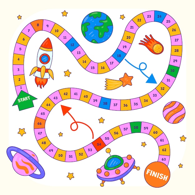 Ilustración de juego de niños dibujados a mano