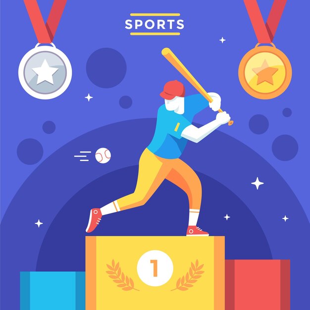 Ilustración de juegos deportivos