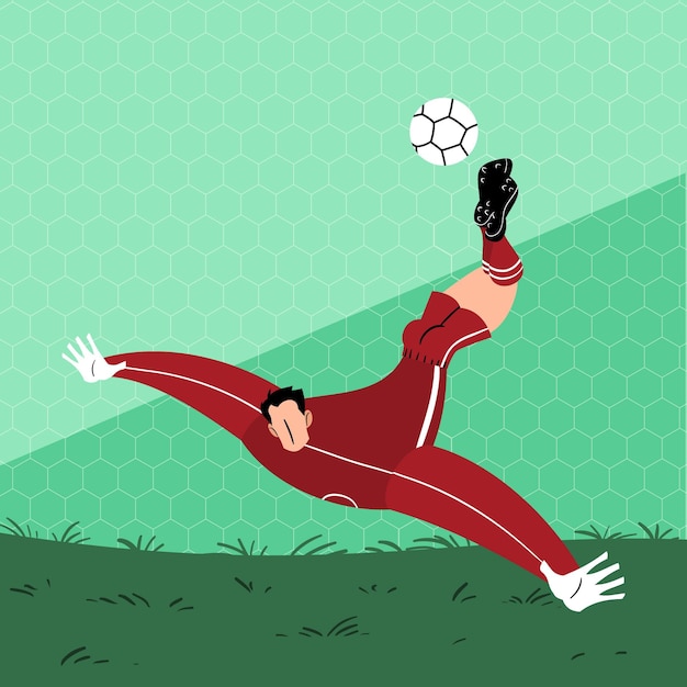 Vector gratuito ilustración de jugadores de fútbol