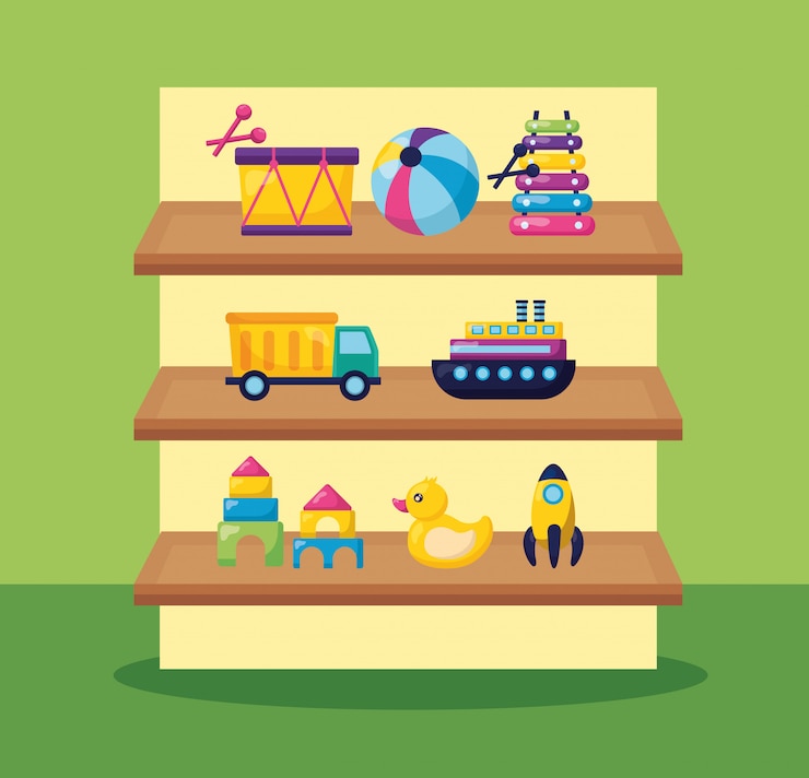 Vector gratuito ilustración de juguetes para niños