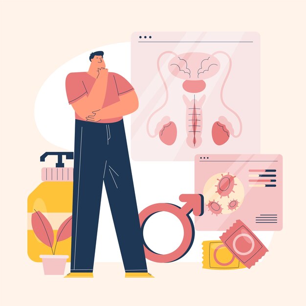Ilustración de juguetes sexuales dibujados a mano