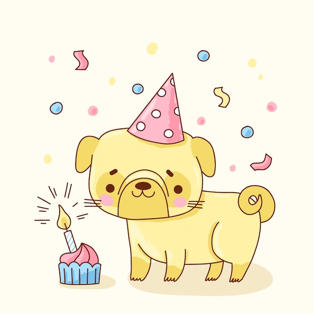 Ilustración kawaii dibujada a mano