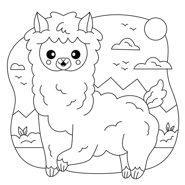 Ilustración kawaii dibujada a mano