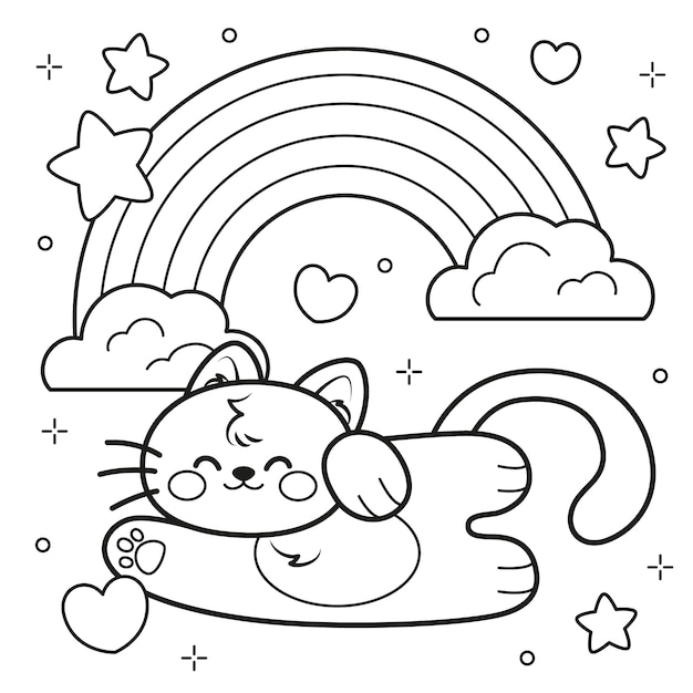 Vector gratuito ilustración kawaii dibujada a mano