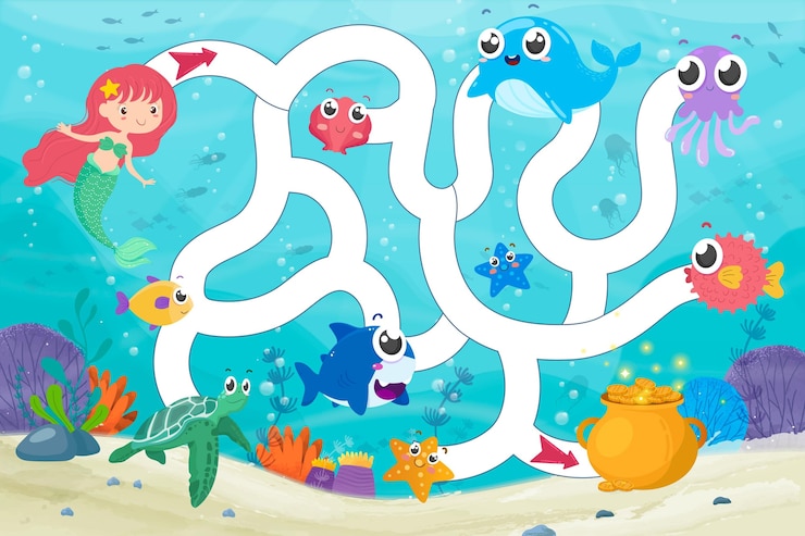 Vector gratuito ilustración de laberinto para niños