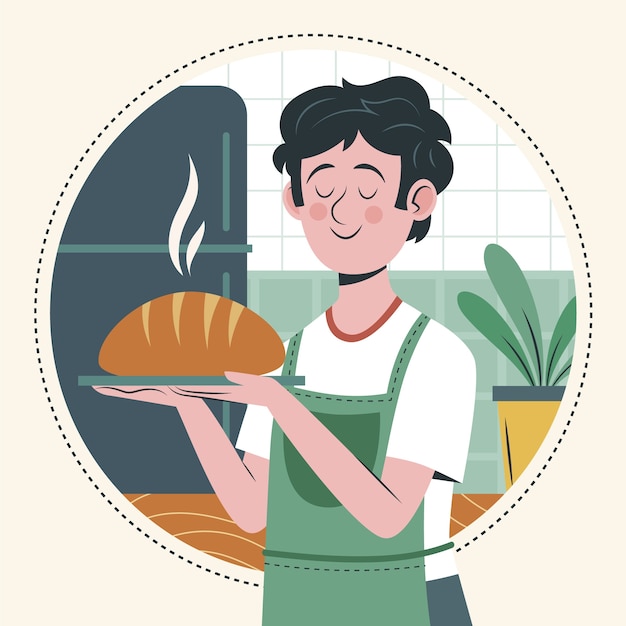 Ilustración de lagom dibujado a mano