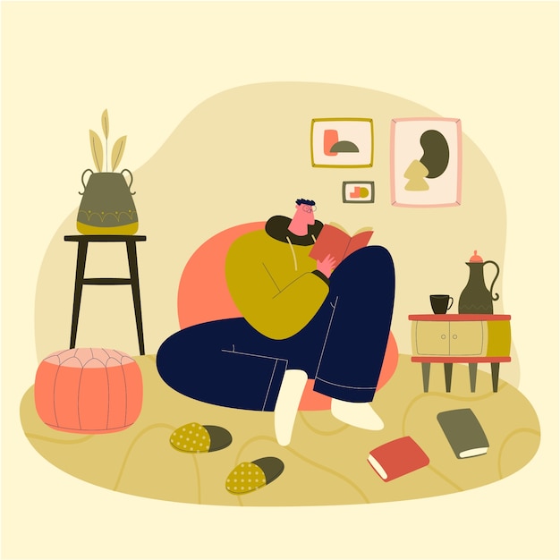 Ilustración de lagom dibujado a mano