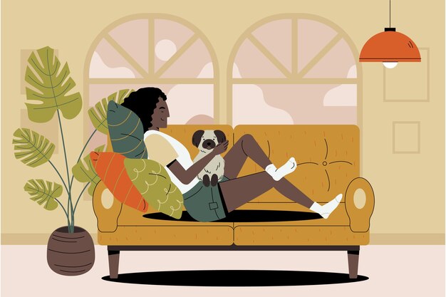 Ilustración de lagom dibujado a mano