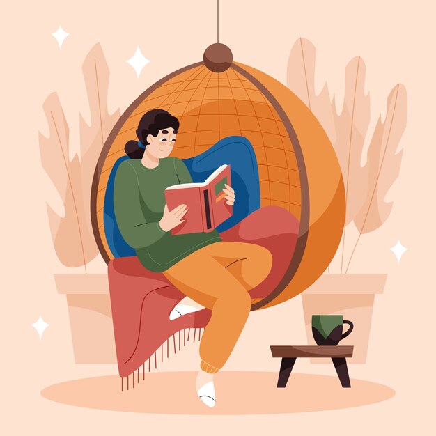 Ilustración de lagom dibujado a mano