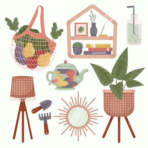 Ilustración de lagom dibujado a mano