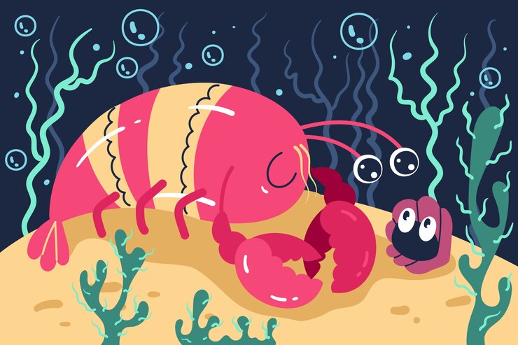 Vector gratuito ilustración de langosta dibujada a mano