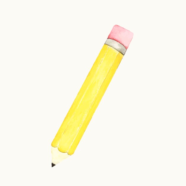 Ilustración de un lápiz amarillo