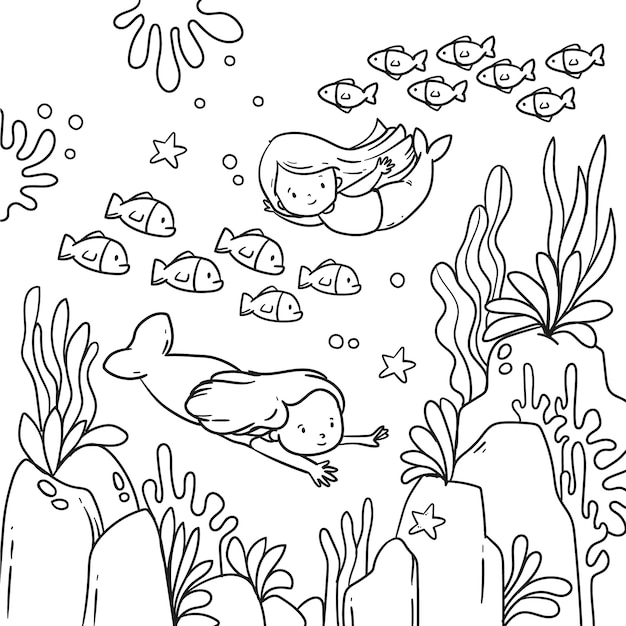 Ilustración de libro para colorear