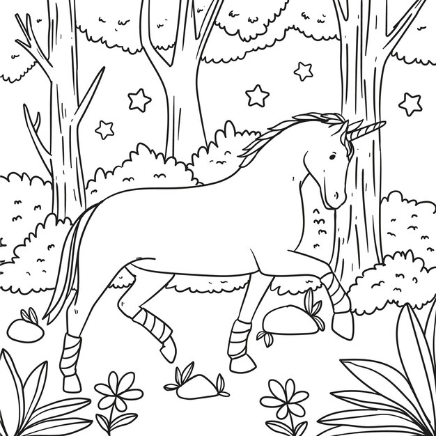 Ilustración de libro para colorear