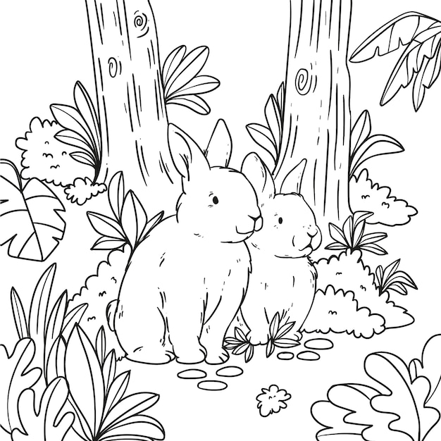 Ilustración de libro para colorear
