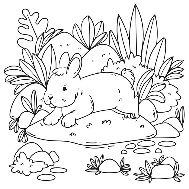 Ilustración de libro para colorear