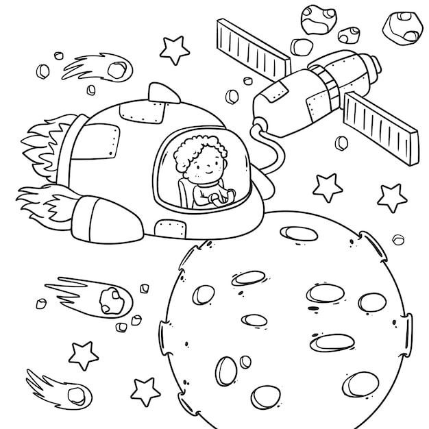 Ilustración de libro para colorear