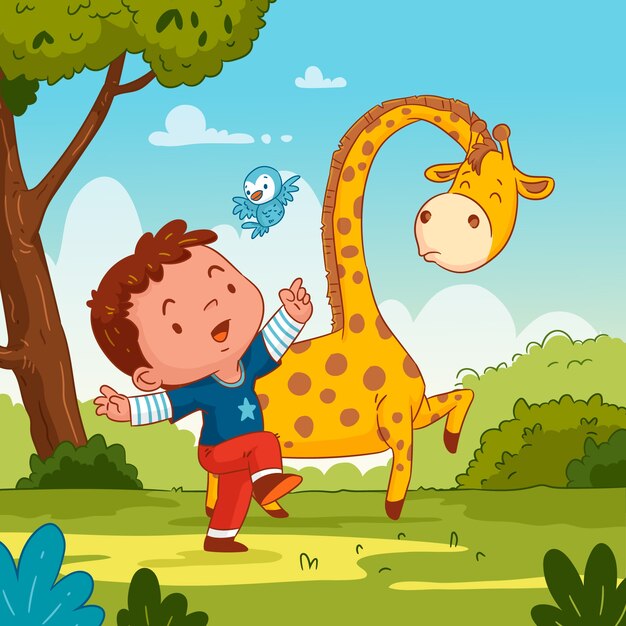 Ilustración de libro infantil dibujado a mano