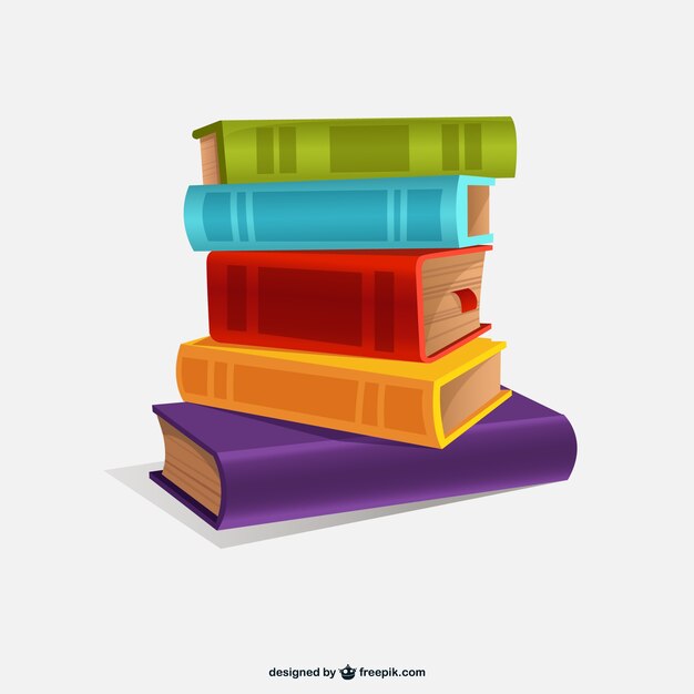 Ilustración de libros de colores