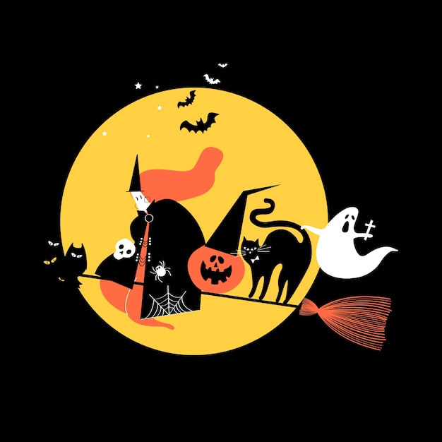 Ilustración linda del concepto del día de Halloween