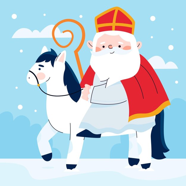 Ilustración linda del día de san nicolás