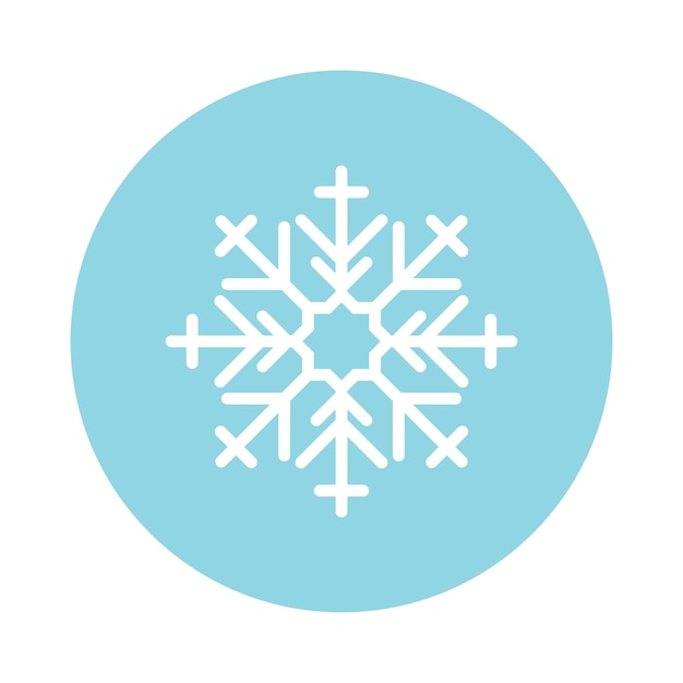 Ilustración de un lindo copo de nieve