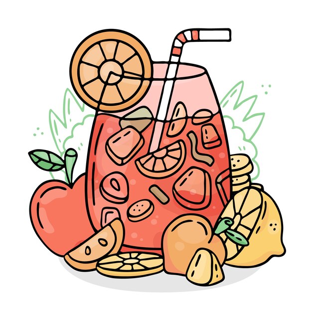 Ilustración de locro en estilo dibujado a mano