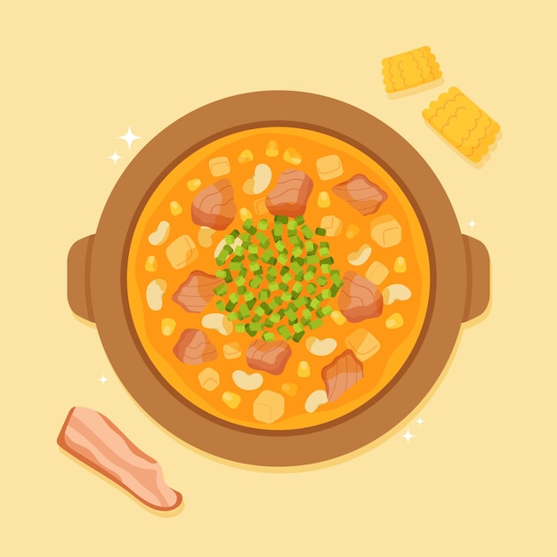 Vector gratuito ilustración de locro en estilo dibujado a mano