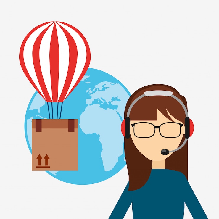 Vector gratuito ilustración de logística de envío