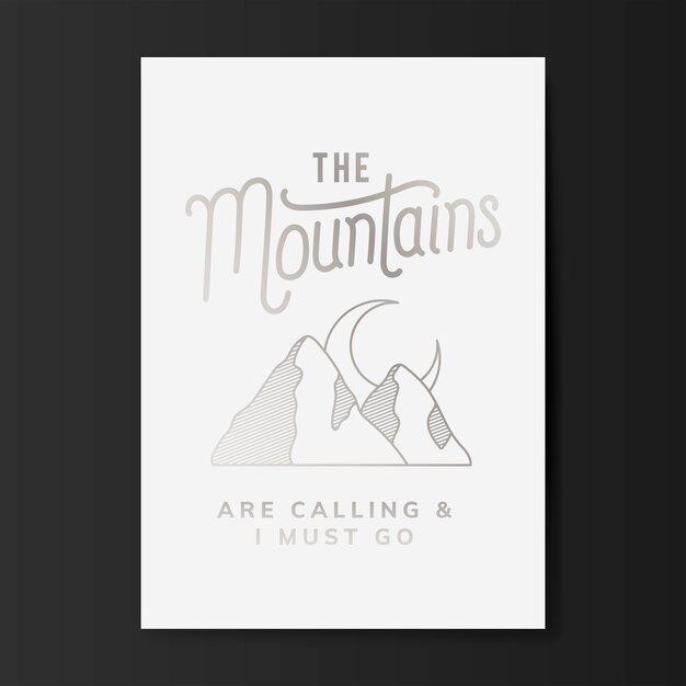 Ilustración del logo de las montañas