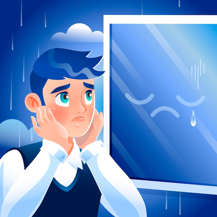Vector gratuito ilustración del lunes azul degradado