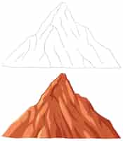 Vector gratuito ilustración de los majestuosos picos de las montañas