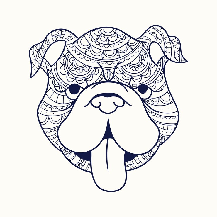 Vector gratuito ilustración de mandala animal dibujado a mano