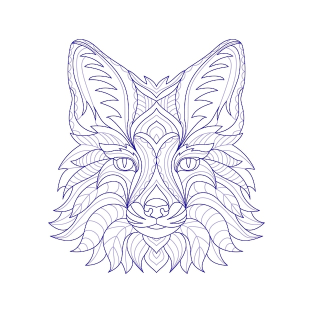 Vector gratuito ilustración de mandala animal dibujado a mano