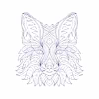 Vector gratuito ilustración de mandala animal dibujado a mano