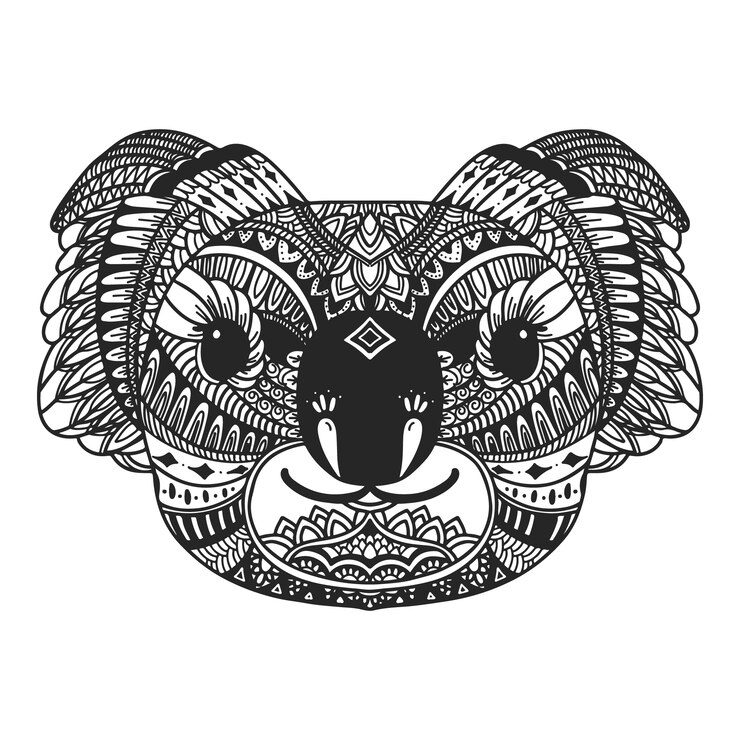Vector gratuito ilustración de mandala animal dibujado a mano