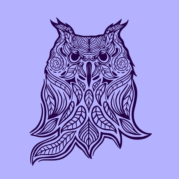 Ilustración de mandala de animales dibujada a mano
