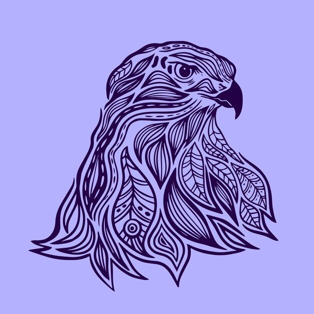 Ilustración de mandala de animales dibujada a mano
