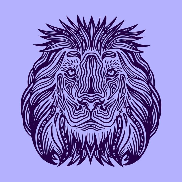 Ilustración de mandala de animales dibujada a mano