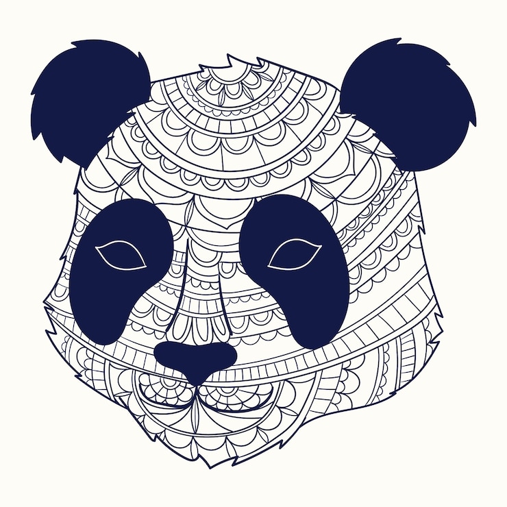 Vector gratuito ilustración de mandala de animales dibujada a mano