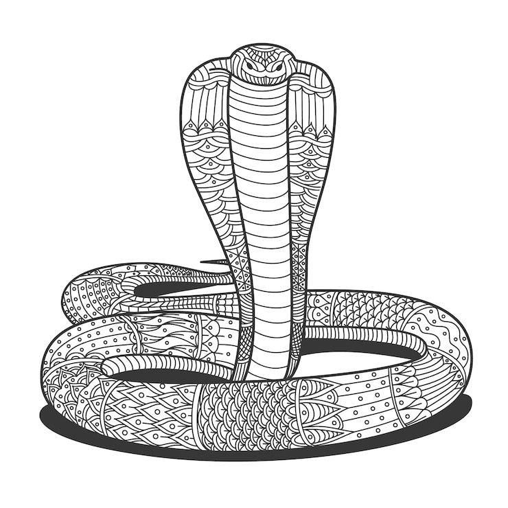Vector gratuito ilustración de mandala de animales dibujada a mano